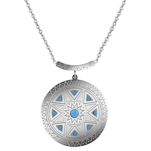 VICIUS Pink Gold Silver short necklace crystal...