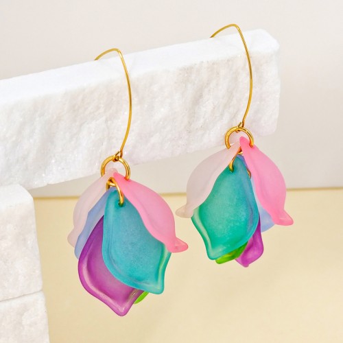 Boucles d'oreilles LEAVIES Color Gold Pendantes...