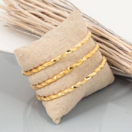 Bracelet ABISSA Gold Jeu de 3 joncs rigides...