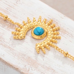Bijoux bracelet fin SUNSTICE Turquoise Gold Menthe À l'O acier inoxydable doré solaire Bijoux Sauvages 2