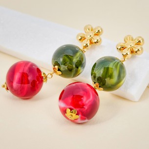 Boucles d'oreilles OZANE Color Gold Pendantes à... 2