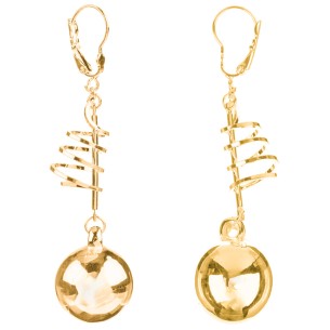 Boucles d'oreilles TURN Gold Pendantes à pendentif Contemporain Doré Laiton doré
