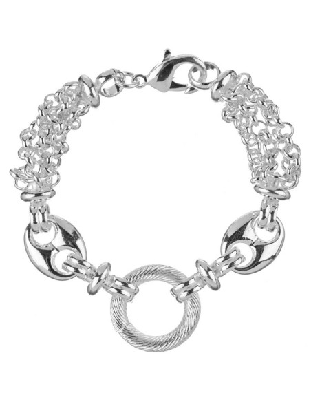 Bracelet BRASIL Silver Bracelet chaine souple Grains de café Argenté à l'argent fin