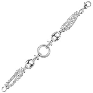 Bracelet BRASIL Silver Bracelet chaine souple Grains de café Argenté à l'argent fin 2