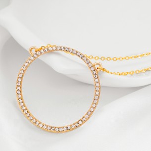 Collier KATE CRYSTAL White Gold Ras de cou pendentif...