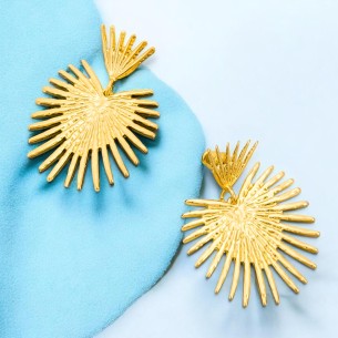 Boucles d'oreilles PALMASOL Gold Pendantes mi-longues...