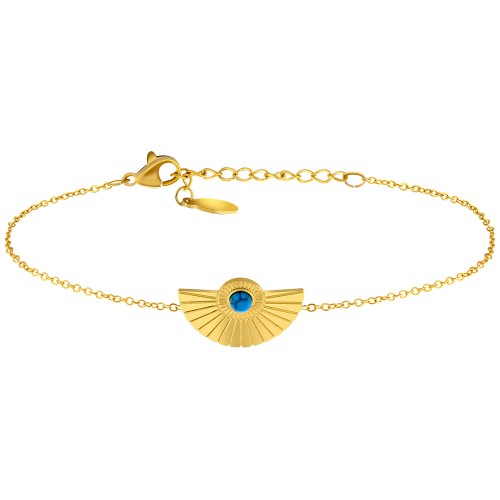 Bijoux bracelet LUNA Menthe À l'O fin  acier inoxydable doré argent Perle turquoise Bijoux Sauvages