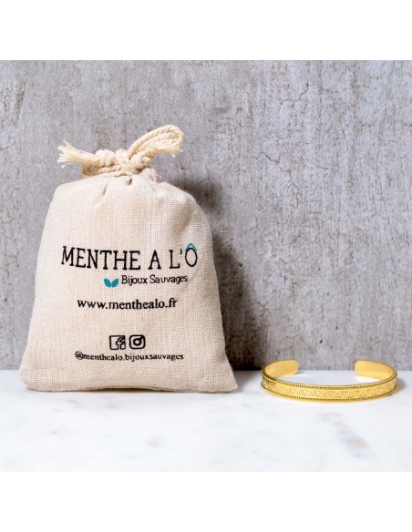 Emballage Cadeau POCHON ECO RECYCLE MENTHE A L'O Flocage griffé de la marque