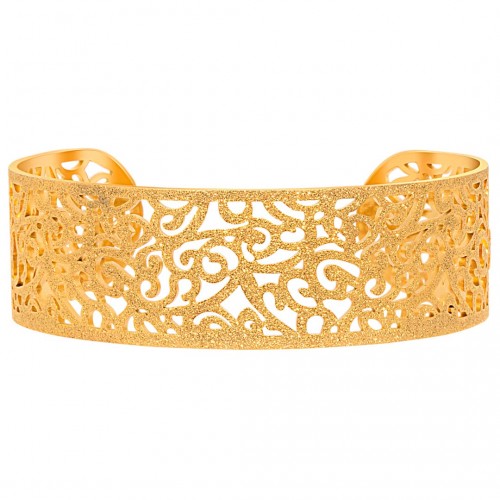 Bracelet ROSES OF MY LOVE STEEL Gold Manchette...