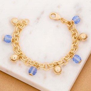 Bracelet PAULINA Blue Gold Bracelet chaine souple... 2