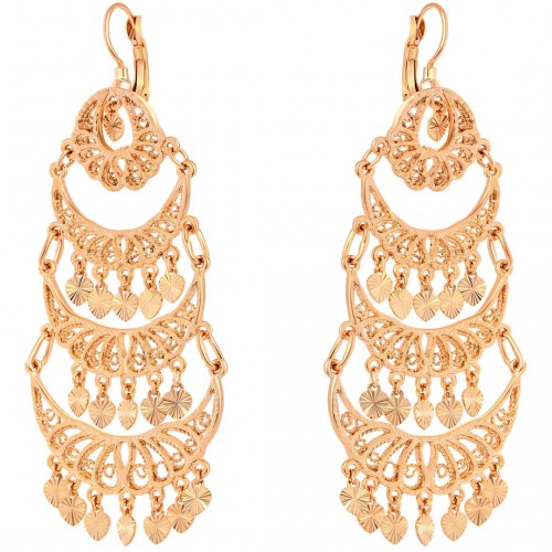 TZIGANE Gold Earrings Pendants with a gypsy pendant Golden Brass gilded with fine gold