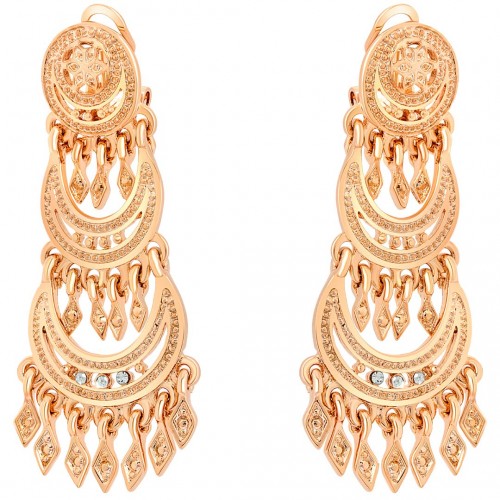 ESMEA Gold Drop earrings with Gypsy pendant Golden Brass gilded with fine gold