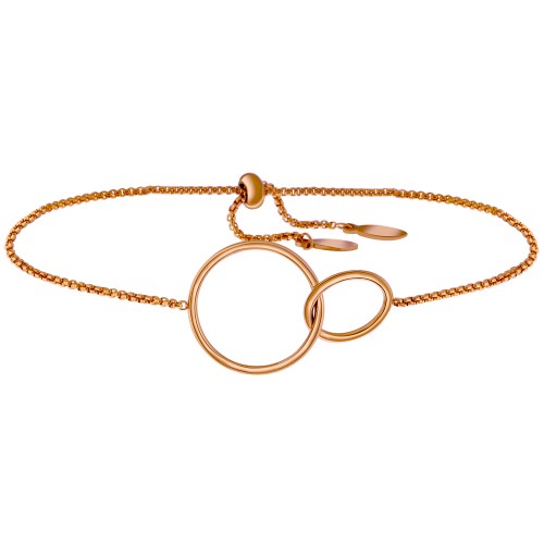 OBAL Rose Gold bracelet chaine fine anneau entrelacé acier rosé