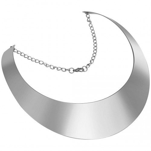 CIRCLE SILVER Necklace Rhodium Silver