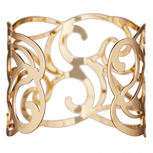 FRIJAS Gold bracelet Cuff adjustable flexible...