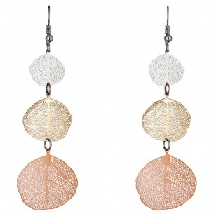 PALMELA All Gold Silver Rose Gold Earrings Stainless steel gilded with fine rose and yellow gold