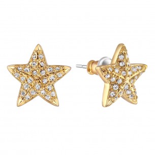 Earrings CELESTORA GOLD Golden Brass gilded with fine gold Crystal