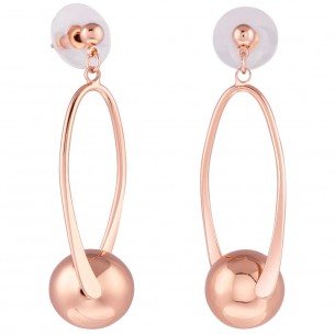 ODELIA PINK GOLD Rosé earrings Brass gilded with fine rose gold