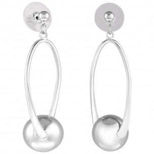 ODELIA SILVER earrings Silver Brass silver plated with fine silver