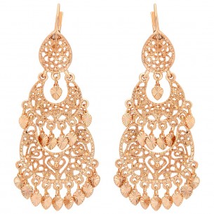 Boucles d'oreilles ALEXIA Gold Pendantes à pendentif Gitan tzigane Doré Laiton doré à l'or fin 2