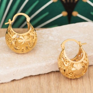 Earrings BOHO Gold Brass gilded with fine gold