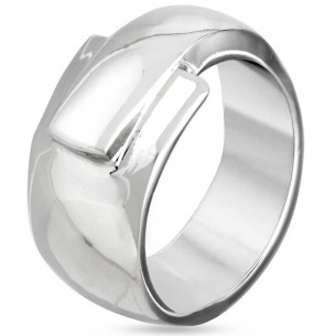 ANERON Silver ring Full bangle Silver Rhodium belt