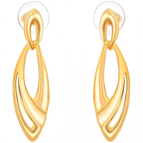 EXANE Gold earrings Mid-length pendant Geometric Golden Brass gilded with fine gold
