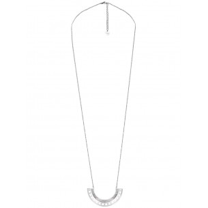 Collier ROALTAN White Silver Sautoir Pendentif Solaire Argent et Blanc Acier inoxydable 316L Nacre 2