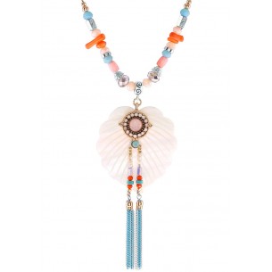 LOTUS Color Silver Necklace Y Leaf Pendant Necklace...