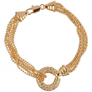 Bracelet LUCY GOLD Gold Bracelet chaine souple multirangs Double maille Doré à l'or fin