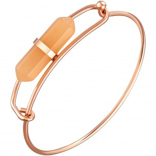 Bracelet PEDRA Beige Nude & Rose Gold Jonc flexible...