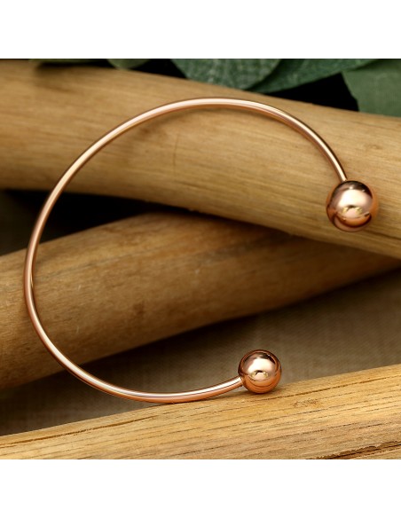 Bijoux bracelet  manchette NICKY Menthe À l'O fin  acier inoxydable doré argent rosé Bijoux Sauvages