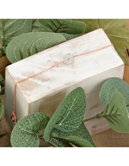 Bijoux bracelet JUNO Menthe À l'O fin  acier inoxydable rosé argent cristal Bijoux Sauvages