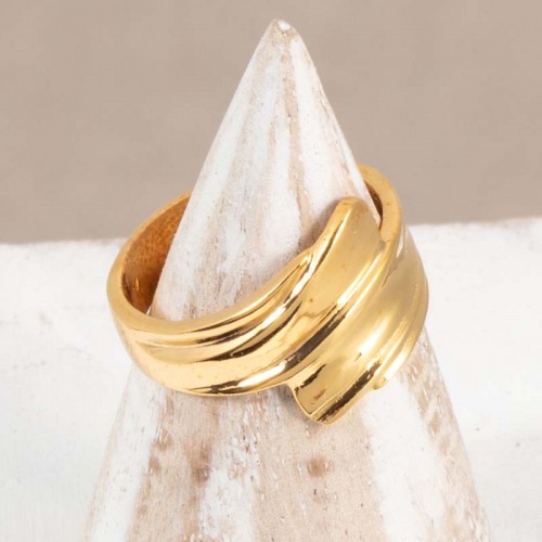Bague SIRELLE Gold Jonc ajouré enroulé Doré...