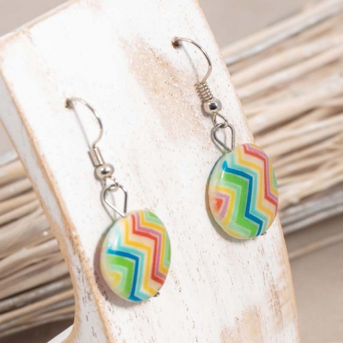 Boucles d'oreilles ZEBRONE Color Silver...