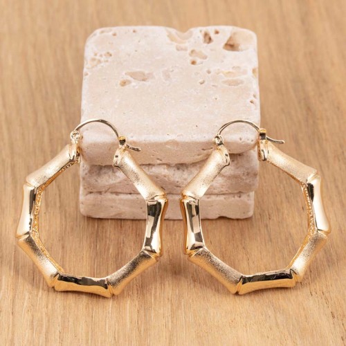 Parure BAMBOSA Gold Ras de cou Maille bambou...