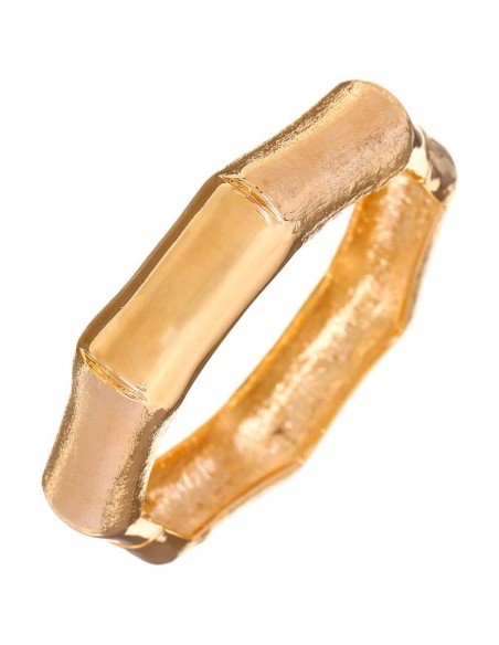 Bracelet BAMBOS Gold Manchette rigide Bambou Doré Laiton doré à l'or fin