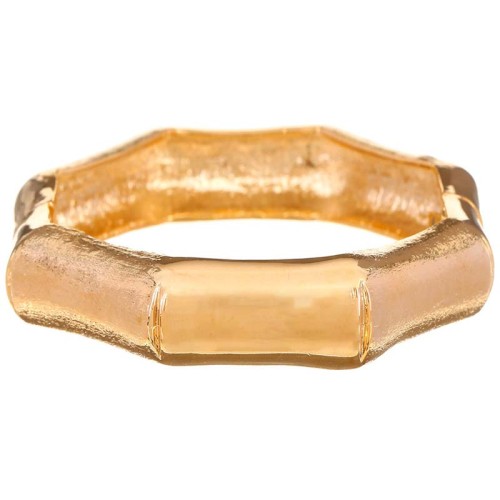Bracelet BAMBOS Gold Manchette rigide Bambou Doré Laiton doré à l'or fin