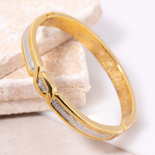 Bracelet GYPTIA Gold & Silver Jonc rigide...