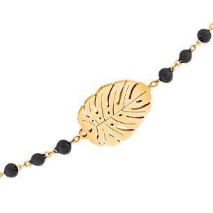 Bracelet FOREST Black Gold Bracelet fin chaine souple...