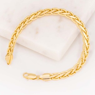 Bracelet LOUISE Gold Bracelet chaine souple Maille...
