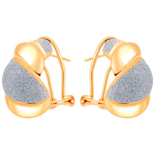 Boucles d'oreilles COQUELINE Gold & Silver Pendantes courtes Bicolore Doré et Argent Laiton doré à l'or fin