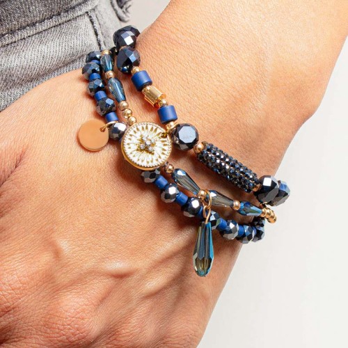 Bracelet OFELIE CRYSTAL Night Blue Gold...