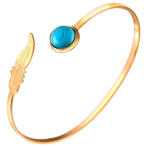Bracelet PEDROSA Turquoise Gold Jonc réglable...