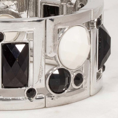 Bracelet MADO Black & White Silver Manchette...