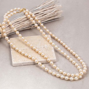 Collier SHADDIE White Gold Sautoir de perles Alternée...
