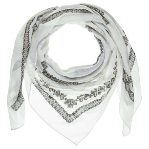 Foulard YOUNG YEARS Black & White grand carré imprimé...