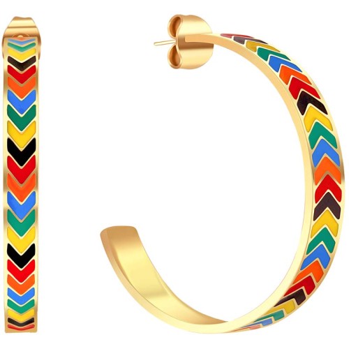 Boucles d'oreilles LIAM Color Gold Créoles...