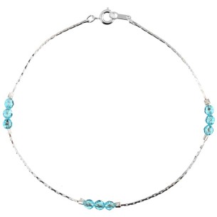 Bracelet LALIE Turquoise Silver Bracelet chaine de...