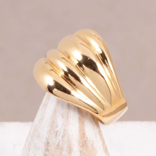 Bague CESANE Gold Jonc plein Contemporain Doré...